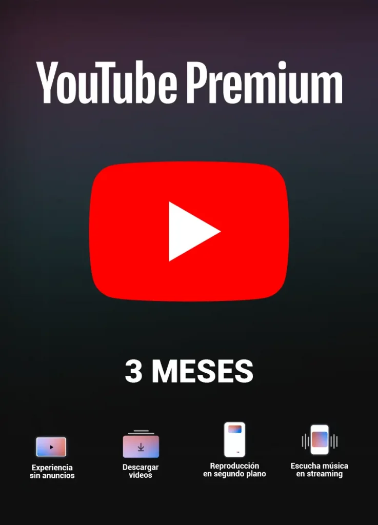 YOUTUBE PREMIUM 3 MESES